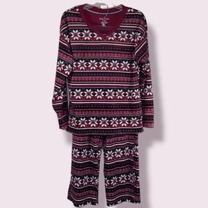 Nautica Graphic Pattern Women's 2 pc Fleece Pajamas